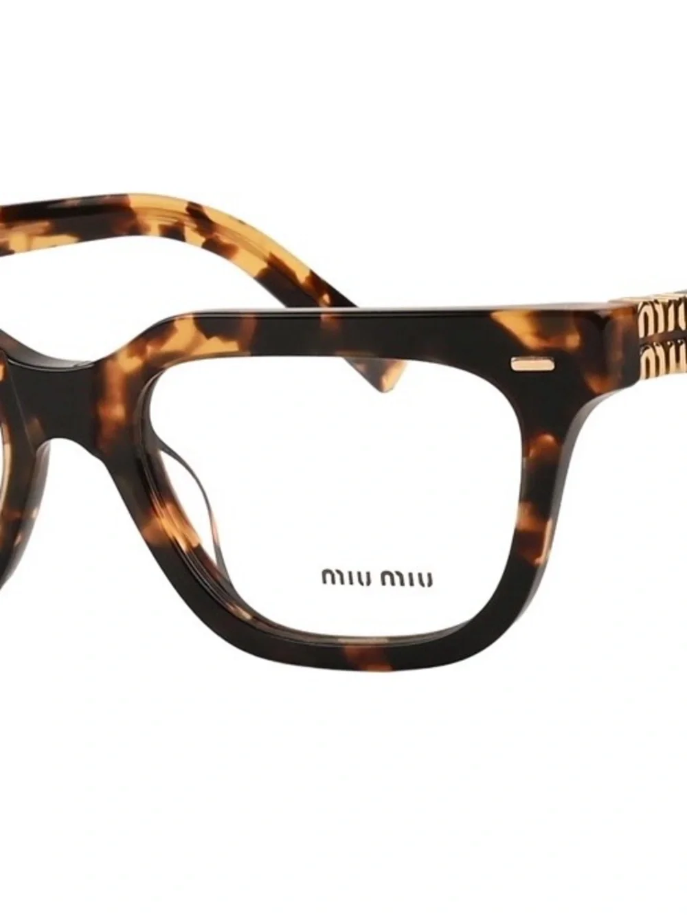 Miu Miu VMU 06X Dark Tortoiseshell Square Optical Glasses